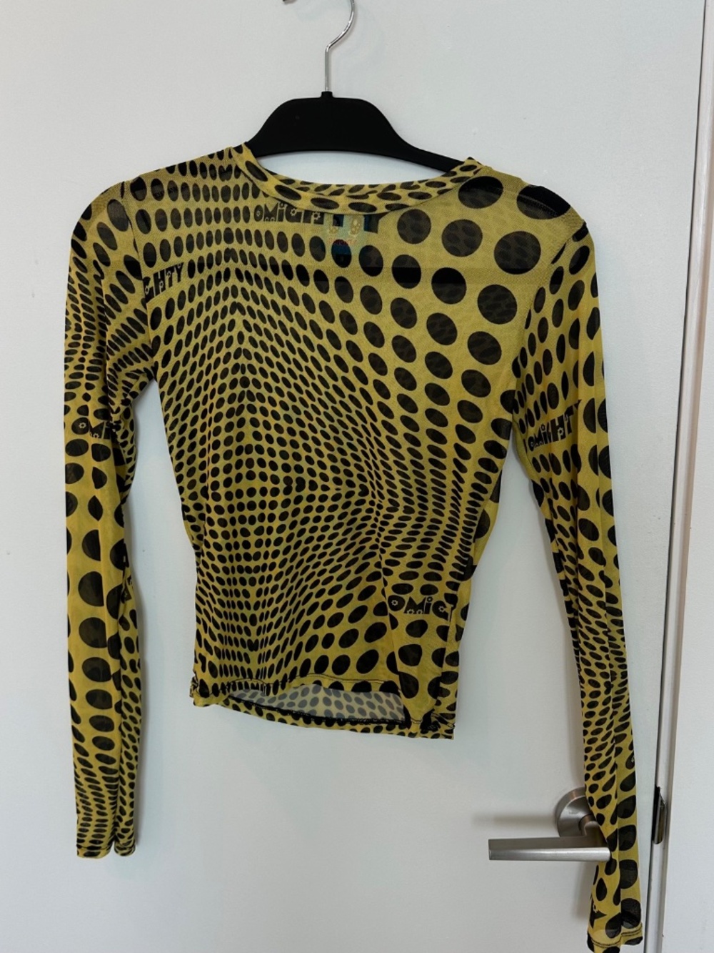 OMIGHTY Mesh Illusion Polka Dot Top Size S - Picture 8 of 9